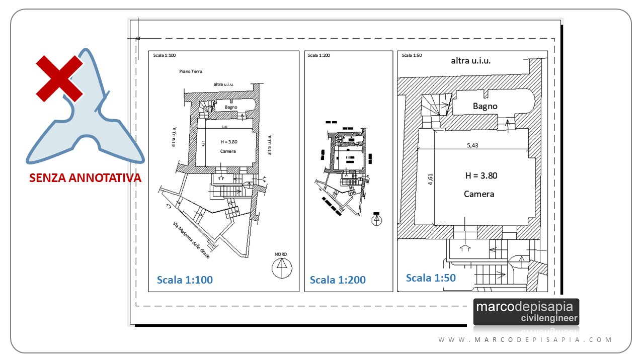 proprietà annotativa in autocad: senza