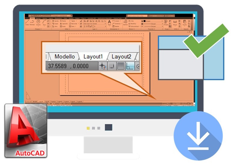 template autocad layout